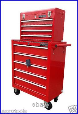 133 Us Pro Tools Red Affordable Tool Chest Rollcab Steel Box Roller Cabinet