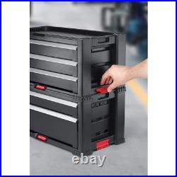 22in 5 Drawer Modular Roller Cabinet Tool Chest Storage Organizer Durable Black