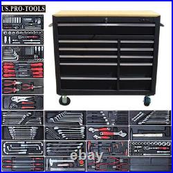 288 US Pro Tool Black Chest Box Roller Cabinet + tools finance option