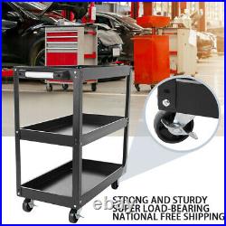 3/5-Layer Tool Cart Trolley Lockable Metal Storage Box Chest Roller Cabinet Cart