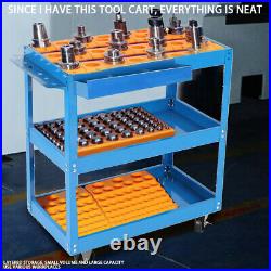 3/5-Layer Tool Cart Trolley Lockable Metal Storage Box Chest Roller Cabinet Cart