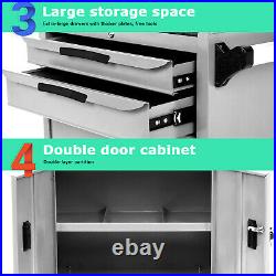3 Drawer Lockable Tool Chest Storage Metal Box Roller Cabinet Rollcab UK