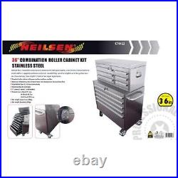 36 Inch Combination Stainless Steel Roller Cabinet Kit