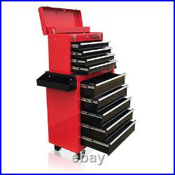 377 Us Pro Tools Red Black Affordable Tool Chest Rollcab Box Roller Cabinet