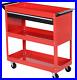 3Tier Tool Trolley Cart Storage Shelf Roller Cabinet DIY Box Garage Workshop