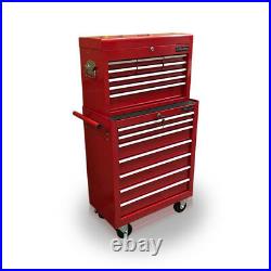 426 Tool Box Roller Cabinet Steel Chest 16 Drawers Gloss Red Us Pro Tools