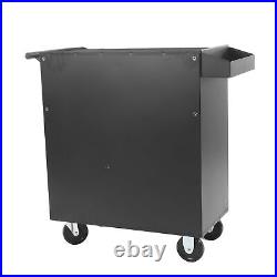 5-Drawer Black Tool Trolley Chest Heavy Duty Steel Mobile Storage Roller Cabinet