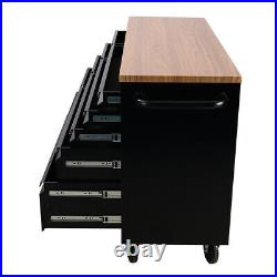 55in 10 Drawers Lockable Steel Tool Storage Chest Roller Cabinet Garage Workshop