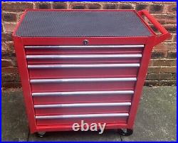 7 Drawer Red Roller Tool Cabinet Storage Chest Box Garage Workshop Roll Cab