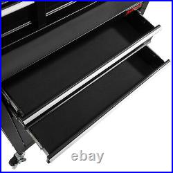 9 Compartment Tool Trolley Roller Cabinet Tool box black