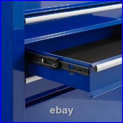 AREBOS Roller Tool Cabinet Storage 4 Drawers with Tools Garage Workshop Blue