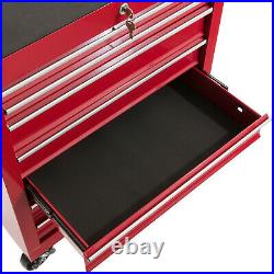 AREBOS Roller Tool Cabinet Storage 7 Drawers Toolbox Garage Workshop Red