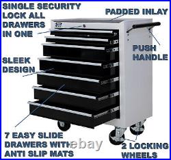 Autojack Lockable 7 Drawer Metal Tool Storage Chest Roller Cabinet Roll Cab
