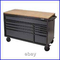 BUNKER&174 Workbench Roller Tool Cabinet 10 Drawer 56 Grey 25 Draper 8227
