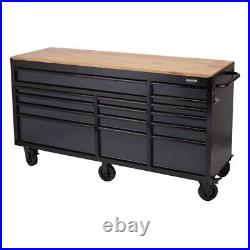 BUNKER&174 Workbench Roller Tool Cabinet 15 Drawer 72 Grey 25 Draper 8241