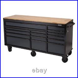 BUNKER 72 Grey Workbench Roller Tool Cabinet 15 Drawer 08241