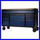 BUNKER Blue Roller Tool Cabinet Workbench 15 Drawer 61 Wood Top Draper 10747