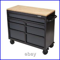 BUNKER Workbench Roller Tool Cabinet, 7 Drawer, 41, Grey