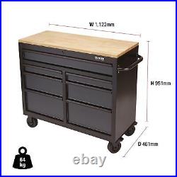 BUNKER Workbench Roller Tool Cabinet 7 Drawer 41 Grey