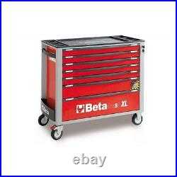 Beta C24SA-XL/7 7 Drawer Extra Long Roller Cabinet With Anti-Tilt System RED