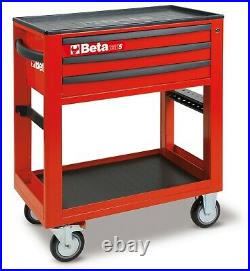 Beta C50S Service Workshop Roller Tool Trolley Cabinet with 3 Drawers Red