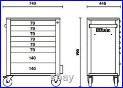 Beta Tools C24SA/8-G Mobile Roller Cab Tool Cabinet 8 Drawers Gray 024002182