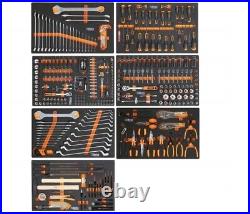 Beta Worker 398 Piece Tool Kit in 8 Drawer Mobile Roller Cabinet Orange