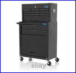 Black 8 Drawer Heavy Duty Tool Box Tool Chest Roller Cabinet Garage Storage Unit