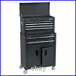 Black Combined Roller Cabinet and Tool Chest (24) Easy to lock