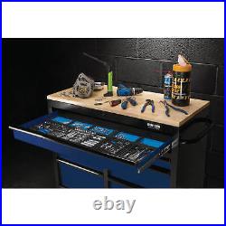 Bunker 7 Drawer Workbench Tool Roller Cabinet Black / Blue