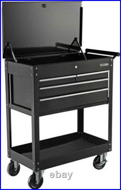 Cabinet Tool Chest 30 in. 4-Drawer Roller in Black with Ball Bearing Slides