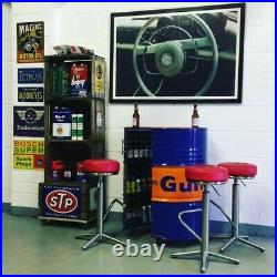 Castrol oil drum BAR, garage, man cave, Furniture, roller tool chest, Cabinet