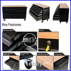 Chess of Drawers Tool Box Roller Cabinet Stainless Steel Garage Workshop Storage