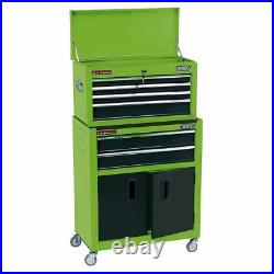 Combined Roller Cabinet and Tool Chest 6 Drawer 24 Green