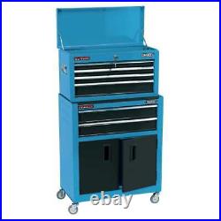 Combo Roller Cabinet and Tool Chest 61.6x33x99.8 cm Blue Draper Tools