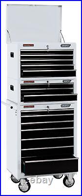 DRAPER Combined Roller Cabinet and Tool Chest, 15 Drawer, 26, White 04597