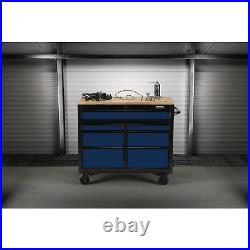 Draper 08222 BUNKER Workbench Roller Tool Cabinet 7 Drawer 41 Blue