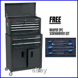 Draper 19572 24 Combined Roller Cabinet and Tool Chest (6 Drawer) FREE Screwdri
