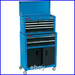 Draper 24 Combined Roller Cabinet and Tool Chest (6 Drawer) Blue 19563
