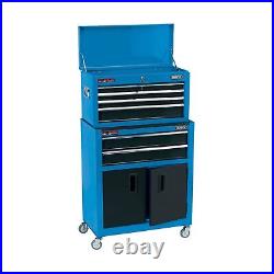 Draper 24 Combined Roller cabinet And Tool Chest With 6 Drawers Blue