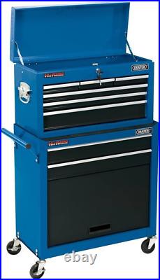 Draper 51177 2 Drawer Roller Tool Cabinet and 5 Chest, Blue, Large