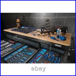Draper BUNKER 08241 Workbench Roller Tool Cabinet, 15 Drawer, 72, Grey