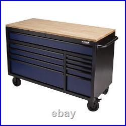 Draper Bunker 10 Drawer Workbench Roller Tool Cabinet 56 Blue 08237