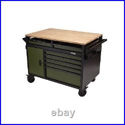Draper Bunker Multi-Functional Workbench Roller Cabinet 14 Drawer Green 08269