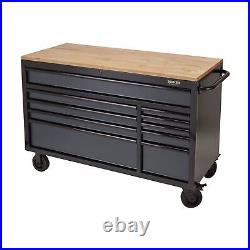 Draper Bunker Workbench Roller Tool Cabinet 10 Drawer 56 Grey 08227
