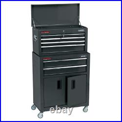 Draper Combined Roller Cabinet and Tool Chest, 6 Drawer, 24 Black 19572