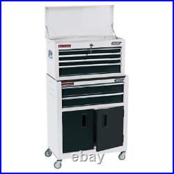 Draper Combined Roller Cabinet and Tool Chest, 6 Drawer, 24, White
