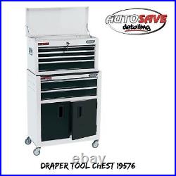 Draper Combined Roller Cabinet and Tool Chest 6 Drawer in White 19576