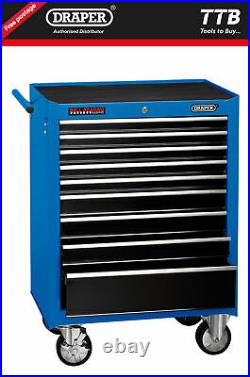 Draper Roller Tool Cabinet, 9 Drawer, 26, Blue 15110