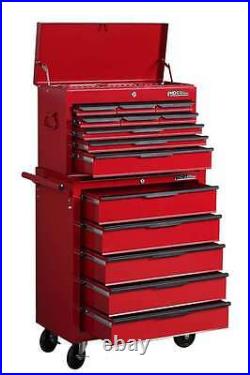 Hilka Tool Chest Trolley 14 drawer red tools storage box roll cab wheels cabinet